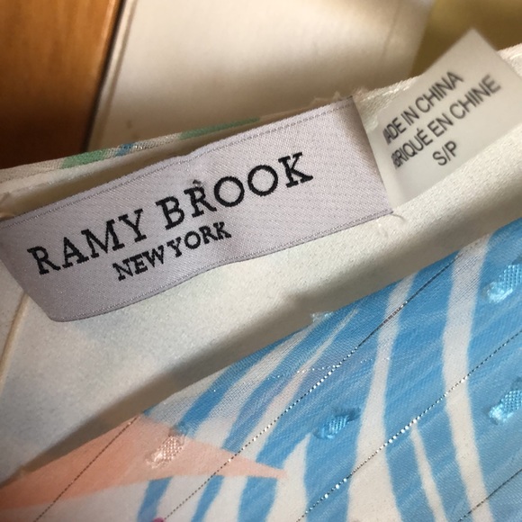 Ramy Brook✨Printed Hazel Metallic Mini Dress - Picture 9 of 11